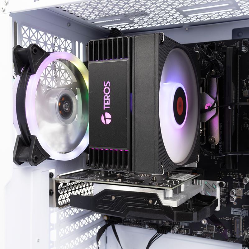 Vista 9 de Fan Cooler para CPU TEROS TE-8168N, para Intel y AMD,TDP 220W Máx, Aire