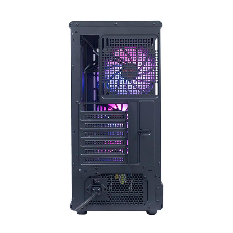 Vista 5 de Case sin fuente gamer TEROS TE-1323G, ITX, M-ATX, ATX, 3.5" y 2.5", negro
