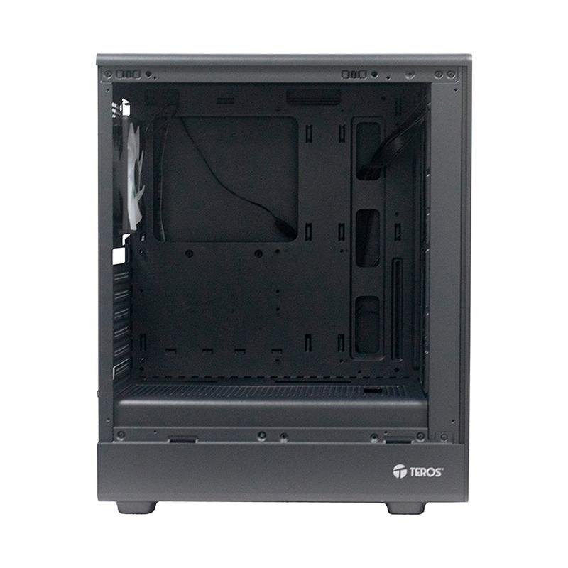 Vista 11 de Case sin fuente gamer TEROS TE-1323G, ITX, M-ATX, ATX, 3.5" y 2.5", negro