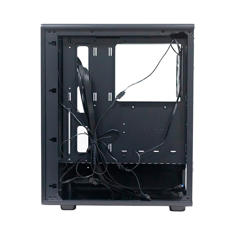 Vista 13 de Case sin fuente gamer TEROS TE-1323G, ITX, M-ATX, ATX, 3.5" y 2.5", negro