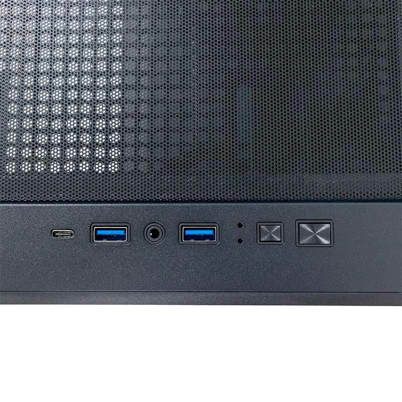 Vista 9 de Case sin fuente gamer TEROS TE-1323G, ITX, M-ATX, ATX, 3.5" y 2.5", negro