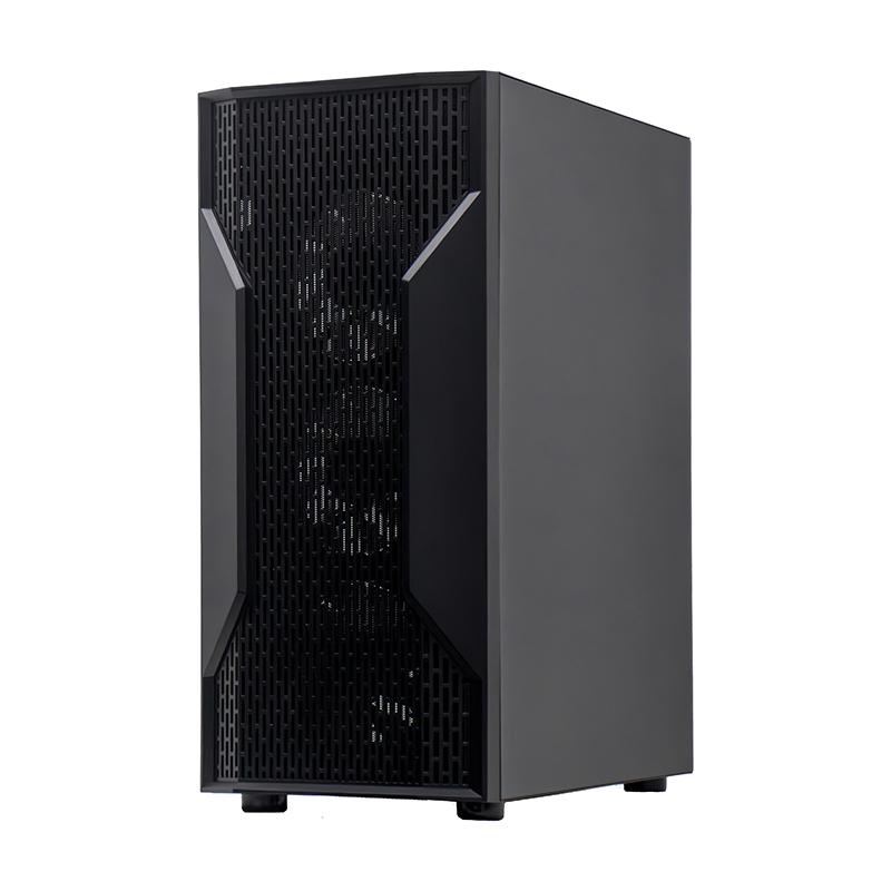 Vista 3 de Case sin fuente gamer TEROS TE-1332G, ITX, M-ATX, ATX, 3.5" y 2.5", negro