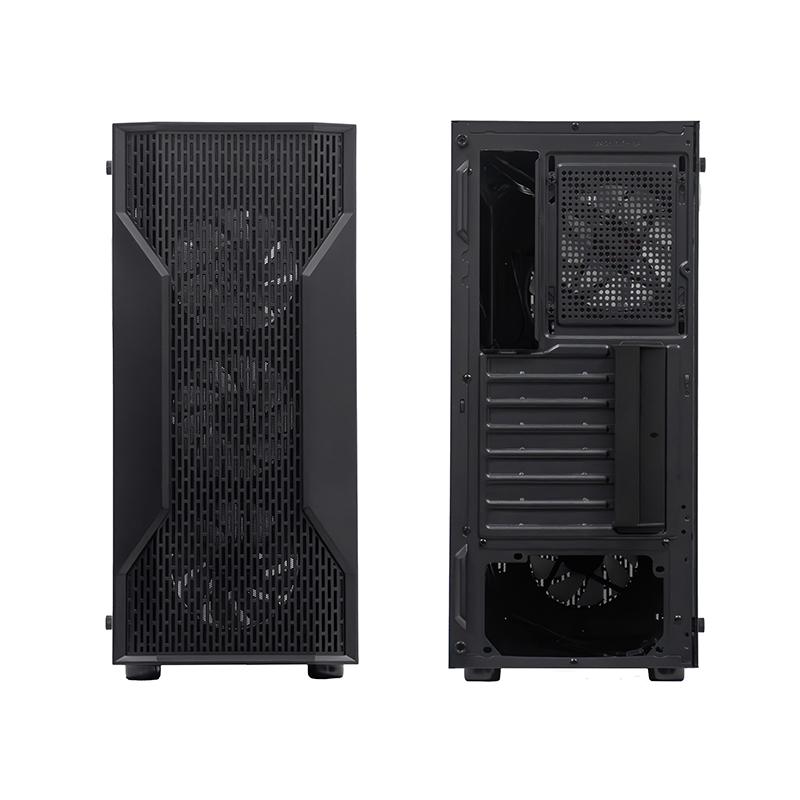 Vista 5 de Case sin fuente gamer TEROS TE-1332G, ITX, M-ATX, ATX, 3.5" y 2.5", negro