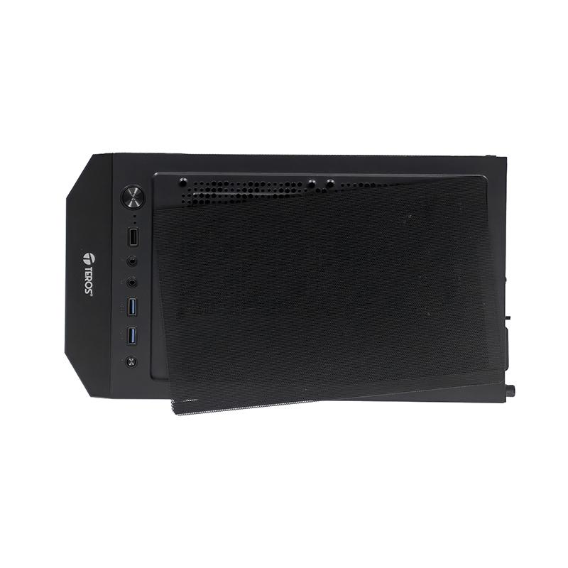 Vista 11 de Case sin fuente gamer TEROS TE-1332G, ITX, M-ATX, ATX, 3.5" y 2.5", negro