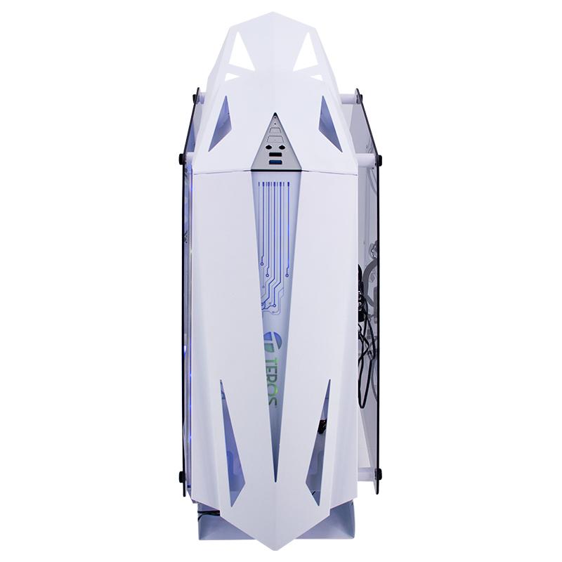 Vista 2 de Case Gamer Teros TE-1316G Mid Tower ARGB Blanco