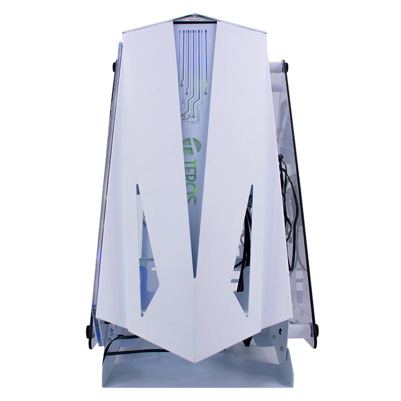 Vista 3 de Case Gamer Teros TE-1316G Mid Tower ARGB Blanco