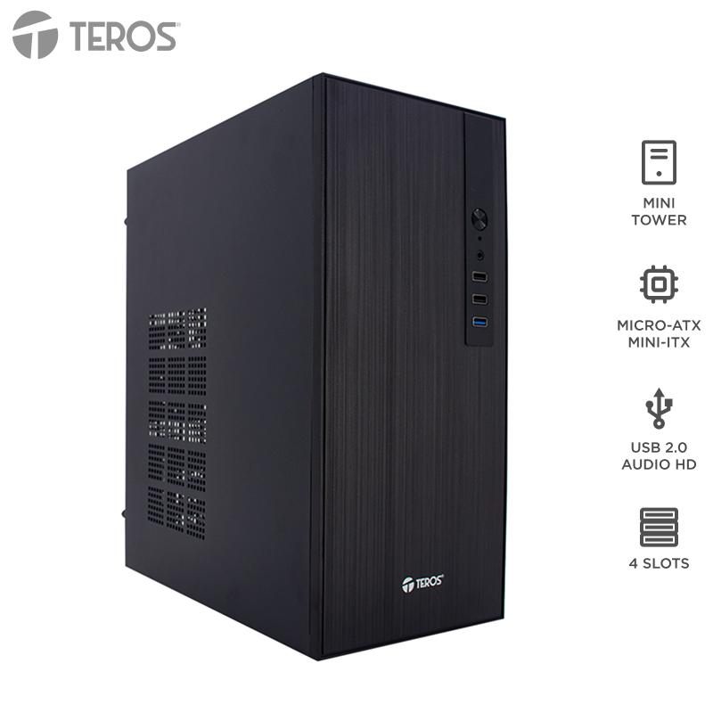 Case Teros TE-1034S Mini Tower ATX 250W USB 3.0 Negro