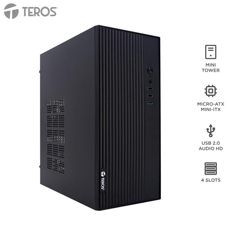 Case Teros TE-1035S Mini Tower ATX 250W USB 3.0 Negro