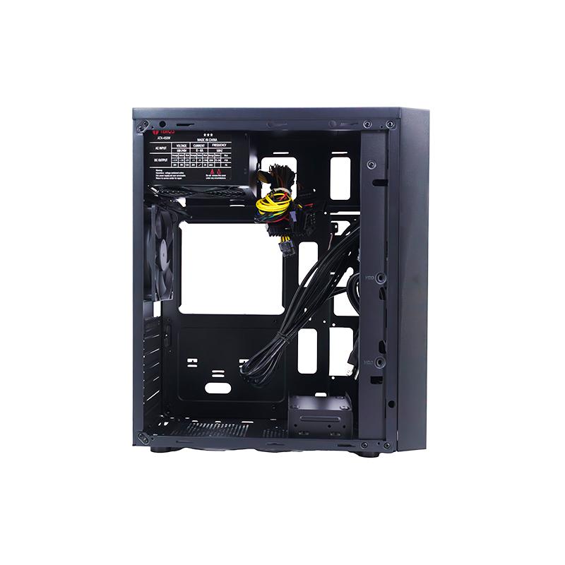 Vista 4 de Case Gamer Teros TE-1319G Mid Tower con Fuente 450W Negro