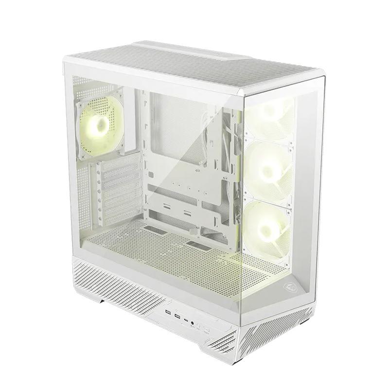 Vista 2 de Gabinete MSI MAG PANO 130R PZ Blanco con Panel Panorámico
