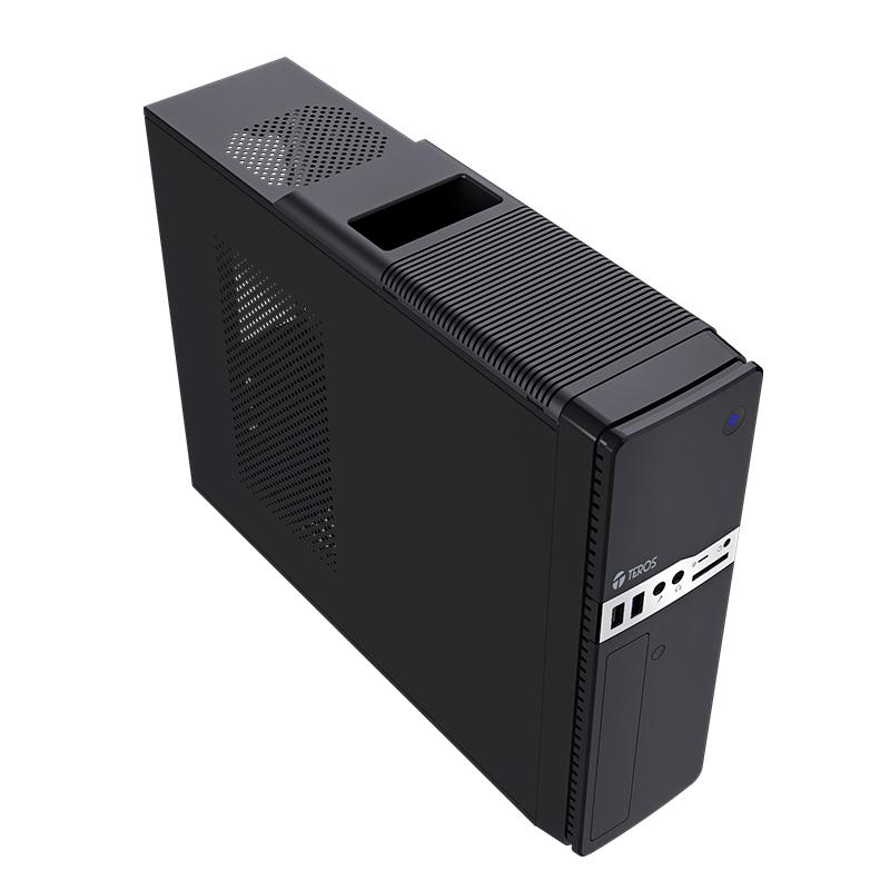 Vista 3 de Case Teros TE-1032S Slim 250W USB 3.2 Negro
