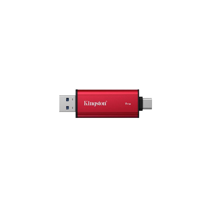 Vista 2 de SSD Portátil Kingston Dual USB-C/USB-A 1TB
