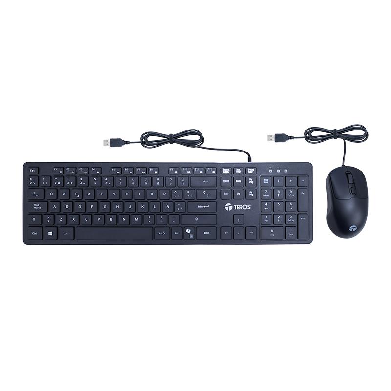 Vista 2 de Kit Teclado + Mouse TEROS TE-5019S, tecla COPILOT (solo teclado), negro