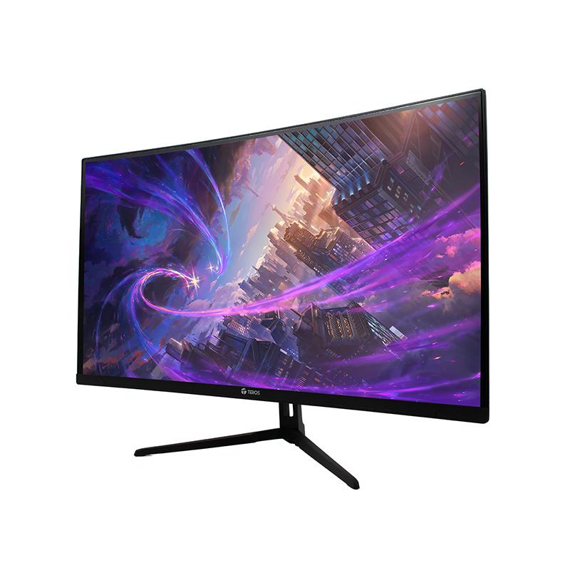 Vista 3 de Monitor curvo TEROS TE-2732S 27" FHD VA 100Hz 1ms HDMI DP negro