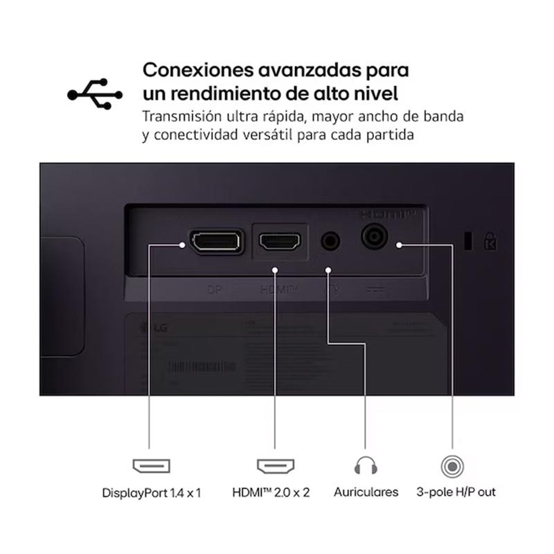 Vista 4 de Monitor LG UltraGear G4 27G414B, 27/FHD/IPS/144Hz/HDMI/DP/Salida para auriculares