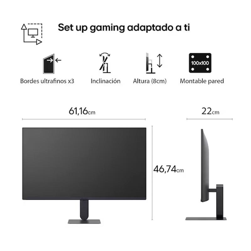 Vista 3 de Monitor LG UltraGear G4 27G414B, 27/FHD/IPS/144Hz/HDMI/DP/Salida para auriculares