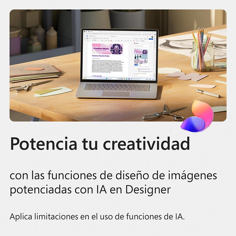 Vista 8 de Licencia Microsoft 365 Personal + Kaspersky (1 Usuario, 12 Meses)