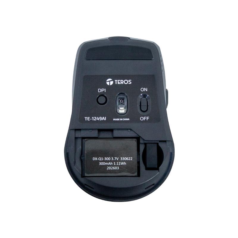Vista 6 de Mouse Inalámbrico Teros TE-1249AI 3200 DPI con IA