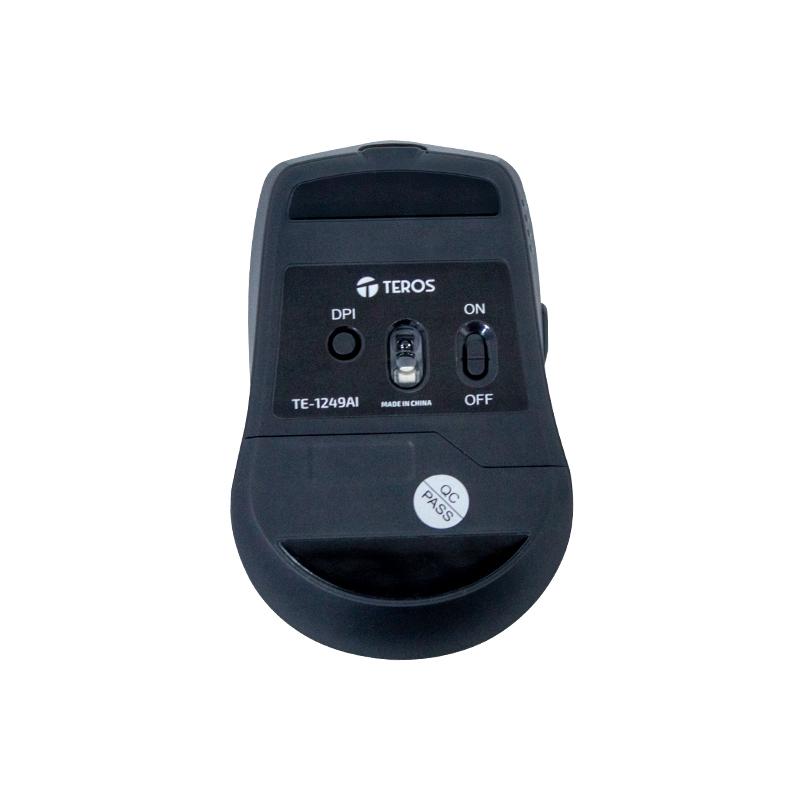 Vista 5 de Mouse Inalámbrico Teros TE-1249AI 3200 DPI con IA
