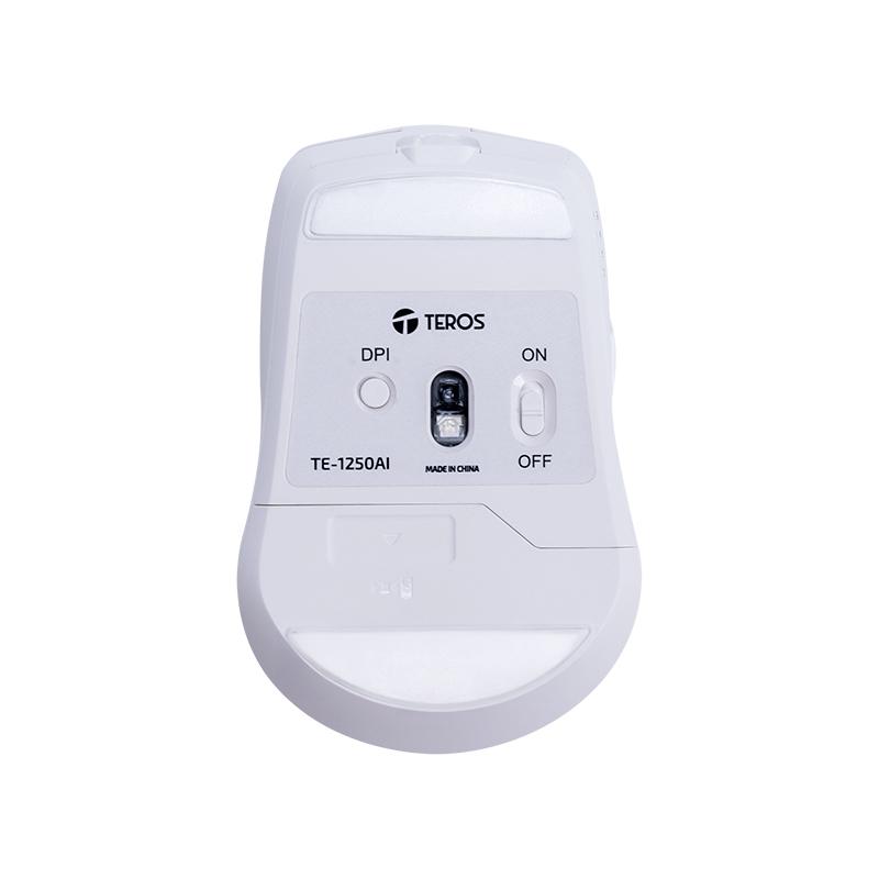 Vista 6 de Mouse Inalámbrico Teros TE-1250AI con IA, Bluetooth y USB