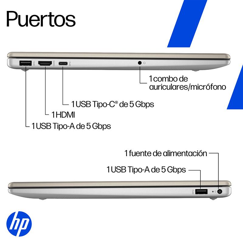 Vista 10 de NB HP 15 IA 15-fd2361la/15.6" FHD/Core Ultra 5 225U hasta 4.8GHz/16GB DDR5/512GB SSD M.2