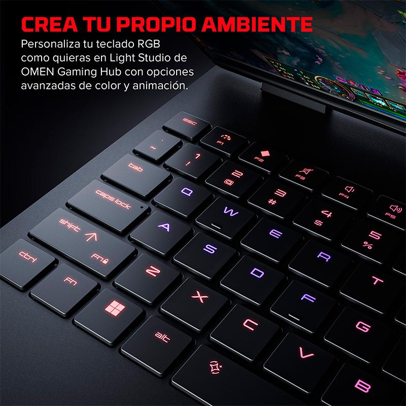 Vista 8 de Notebook Gaming HP HyperX Omen 15-ga0001la, Core i7-14650HX hasta 5.2GHz, 16GB DDR5-5600