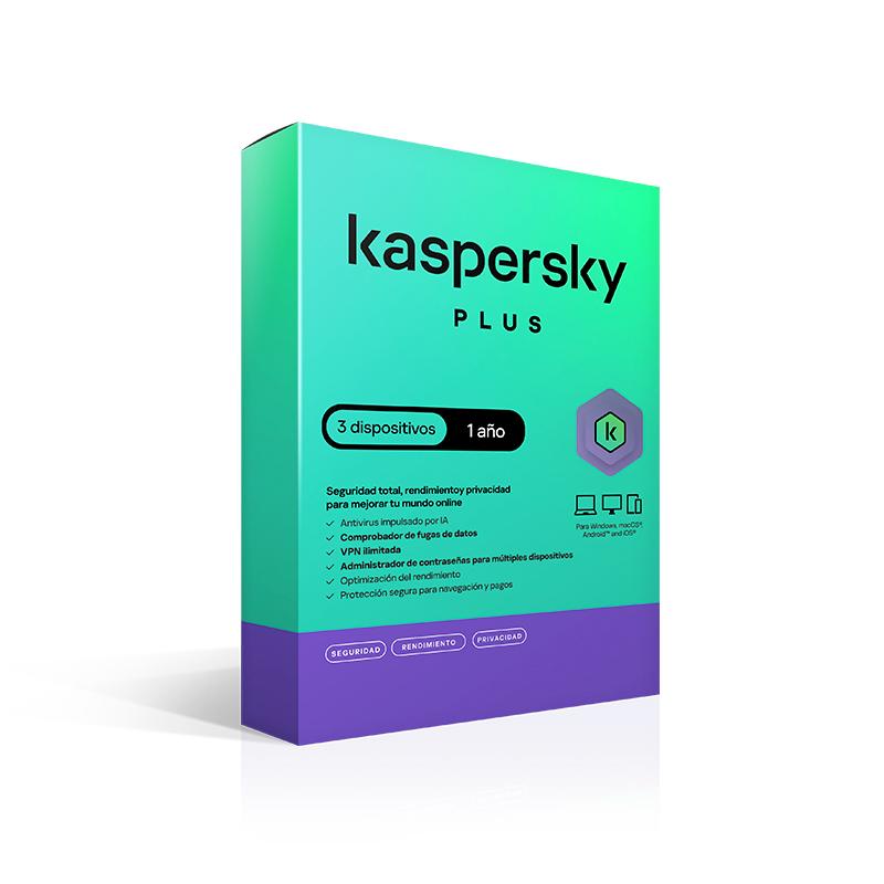 Kaspersky Plus 3 Dispositivos 1 Año