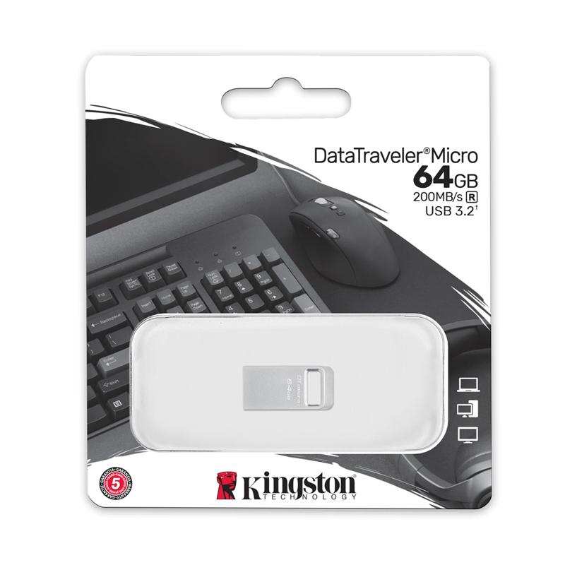 Vista 2 de Memoria Flash USB Kingston DataTraveler Micro 64GB