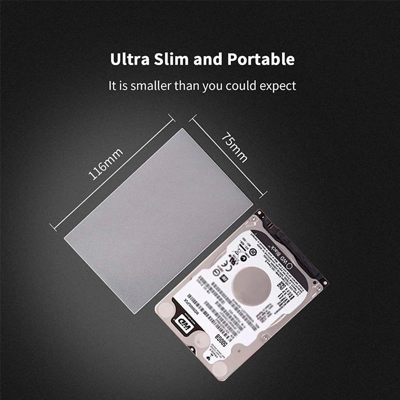 Vista 3 de Enclosure SSK Aluminio USB-C 3.1 Gen 2 a SATA 2.5"
