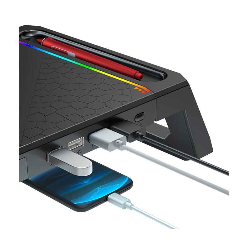 Vista 2 de Stand para Monitor Teros TE-7131N RGB con 4 Puertos USB
