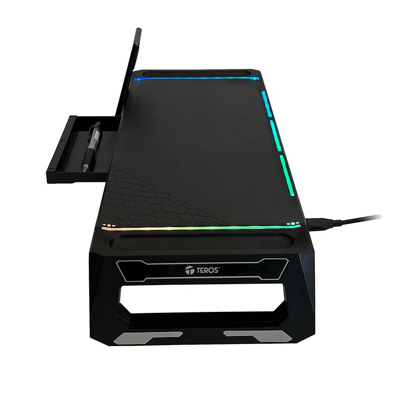 Vista 3 de Stand para Monitor Teros TE-7131N RGB con 4 Puertos USB