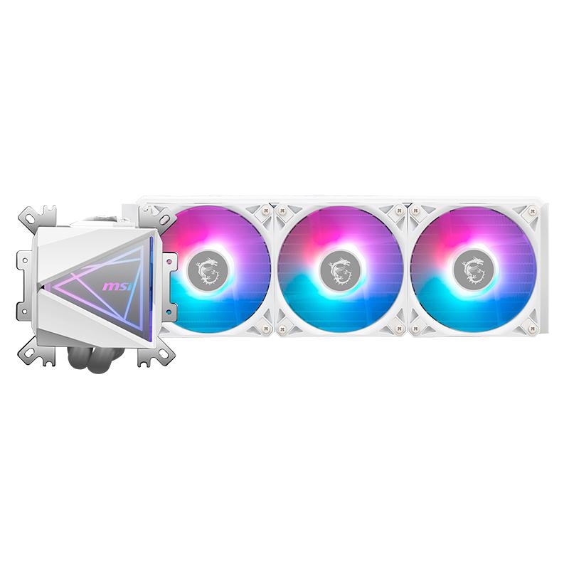 Vista 3 de Refrigeración Líquida MSI MAG CORELIQUID I360 Blanca para CPU