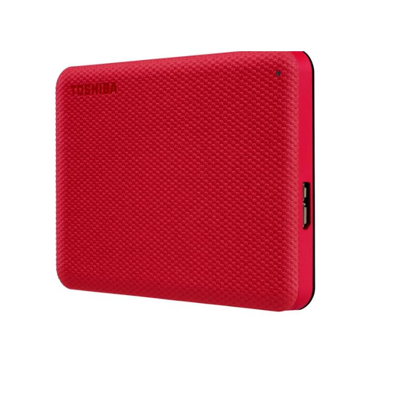 Vista 3 de Disco Duro Externo Toshiba Canvio Advance 1TB Rojo
