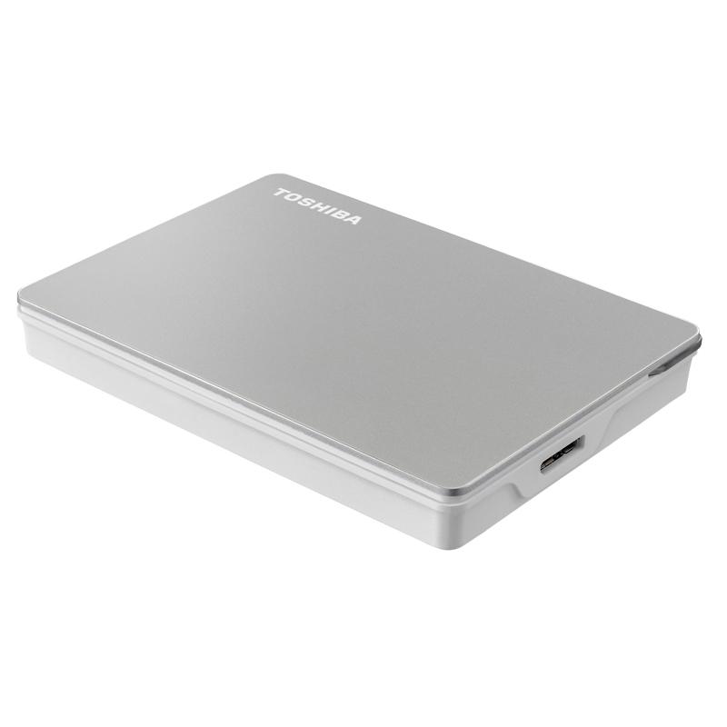 Vista 2 de Disco Duro Externo Portátil Toshiba Canvio Flex 2TB Plata USB 3.0