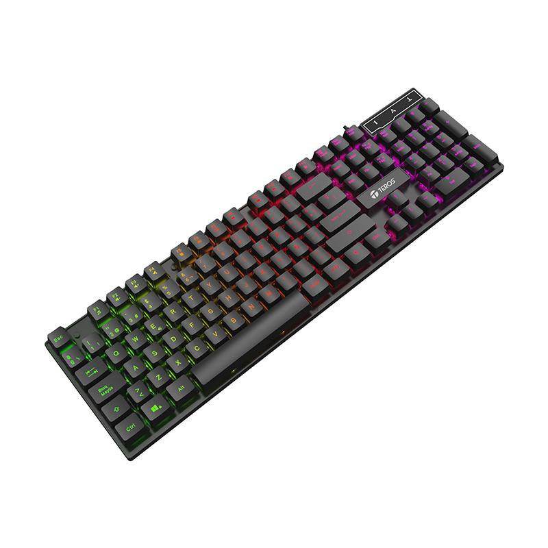 Vista 2 de Teclado Gamer Teros TE-4072G RGB USB Negro