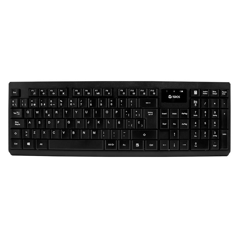 Vista 4 de Kit Teclado y Mouse Inalámbrico Teros TE-4071S Negro