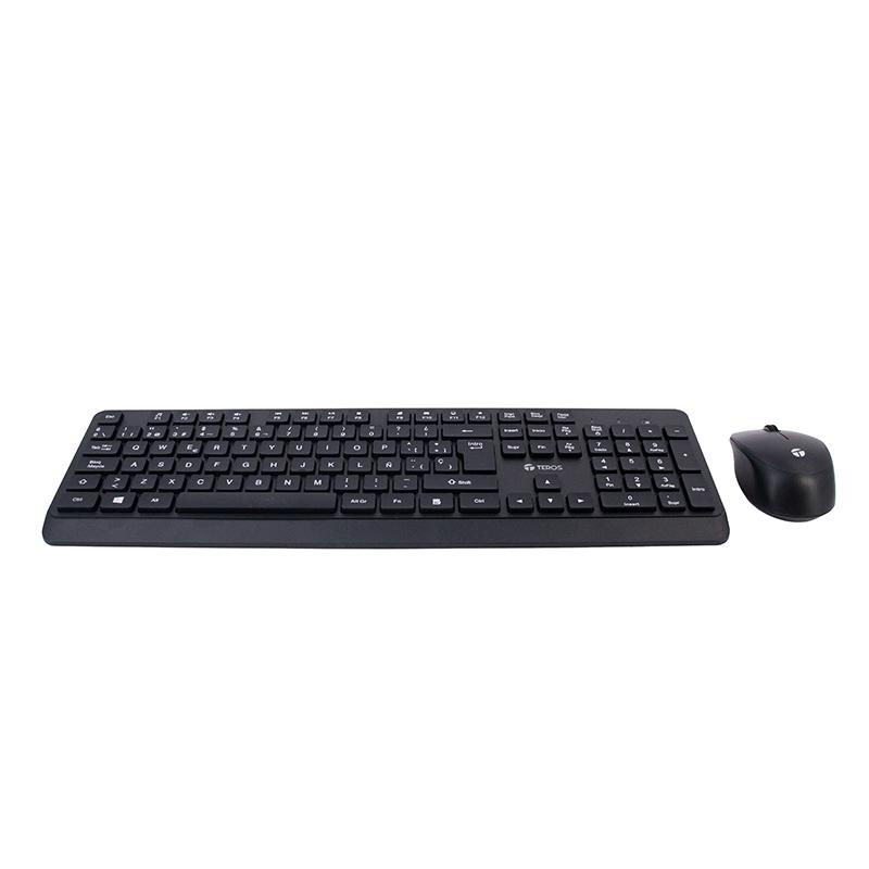 Vista 2 de Kit Teclado + Mouse Inalámbrico Teros TE-5011CS Español Negro