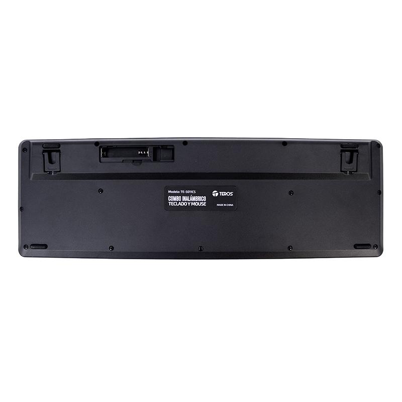Vista 4 de Kit Teclado + Mouse Inalámbrico Teros TE-5011CS Español Negro
