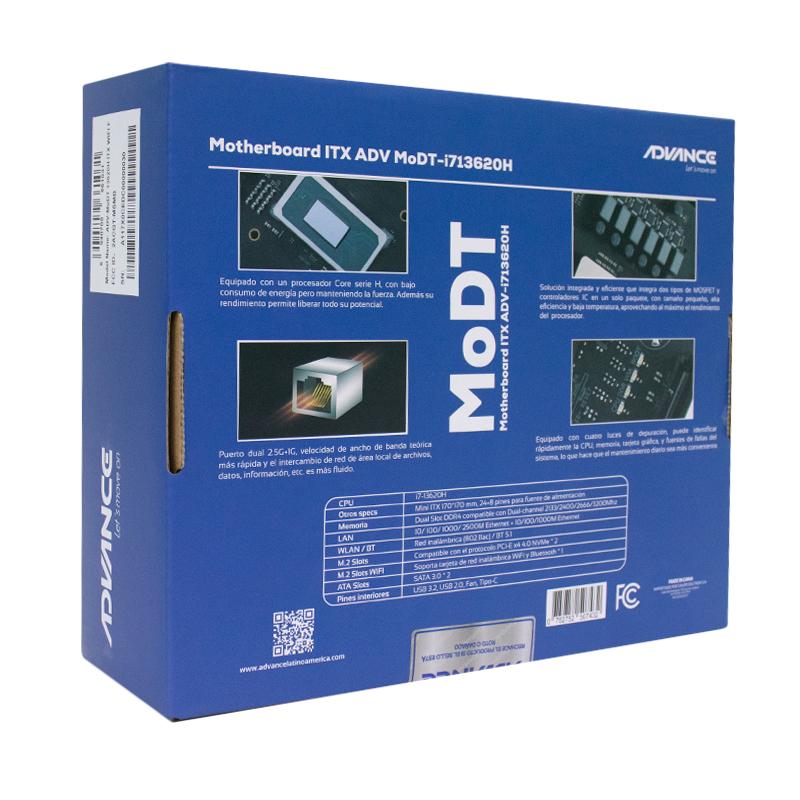 Vista 7 de Motherboard Advance MTDK Intel Core i7-13620H