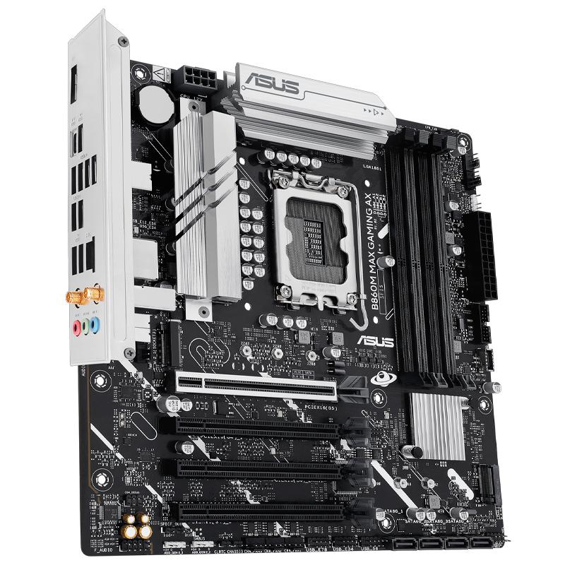 Vista 3 de Placa Madre ASUS B860M MAX GAMING AX LGA 1851 DDR5 mATX