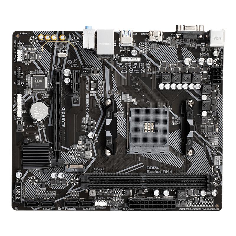 Placa Madre Gigabyte A520M K V2 Micro ATX AMD AM4