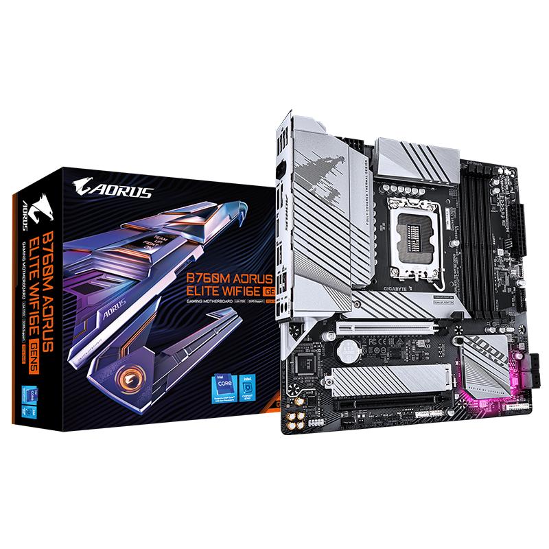 Vista 3 de Motherboard Gigabyte B760M AORUS ELITE WiFi 6E Gen 5 DDR5 (LGA1700)