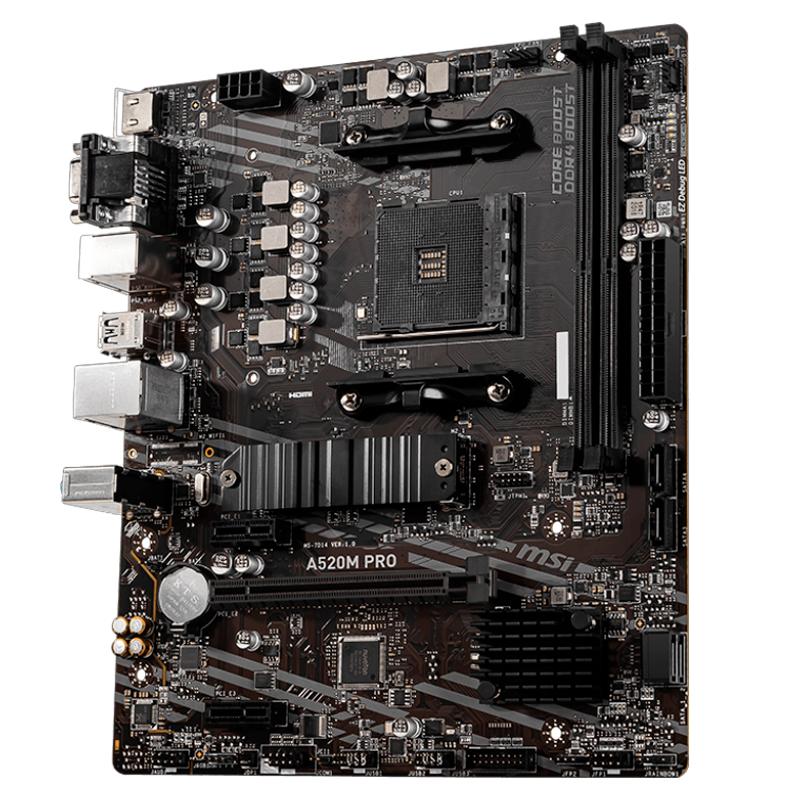 Vista 2 de Placa Madre MSI A520M PRO AMD AM4 mATX