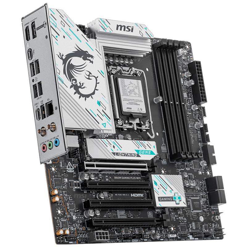 Vista 2 de Motherboard MSI B860M GAMING PLUS WIFI (LGA 1851 mATX)