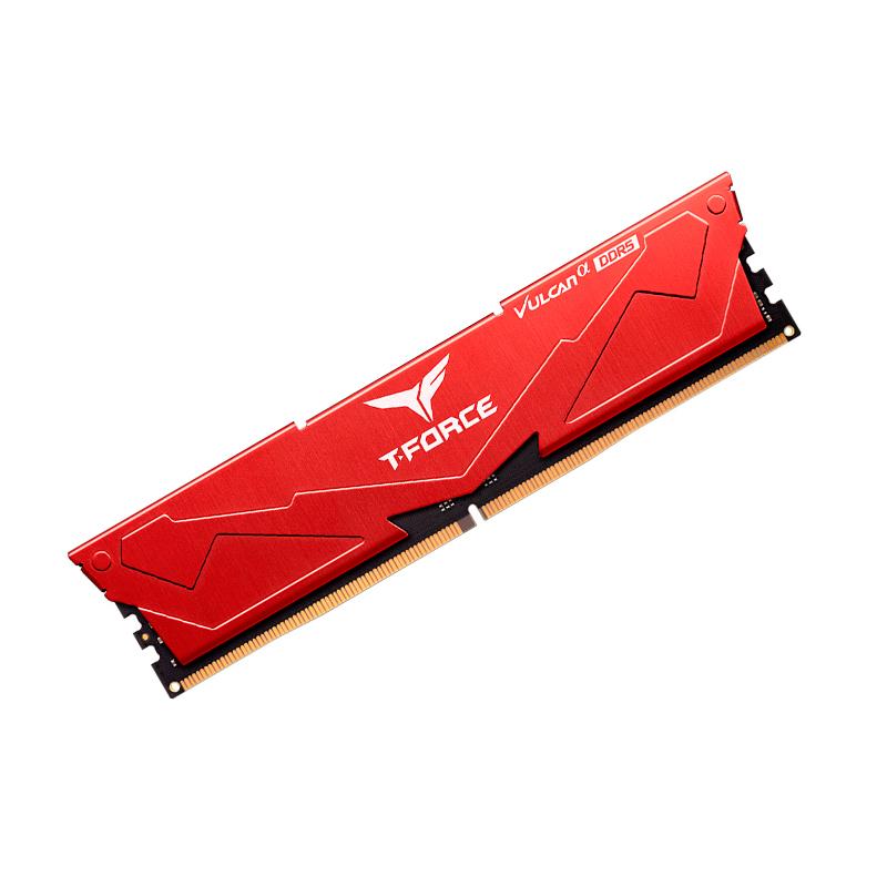 Vista 2 de Memoria RAM TeamGroup T-Force Vulcan 16GB DDR5 5600MHz Roja