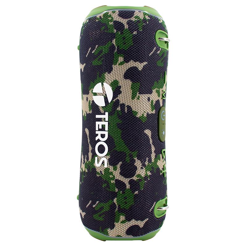 Vista 3 de Parlante Portátil Teros Ultra TE-6046G (Camuflado Verde, 40W)
