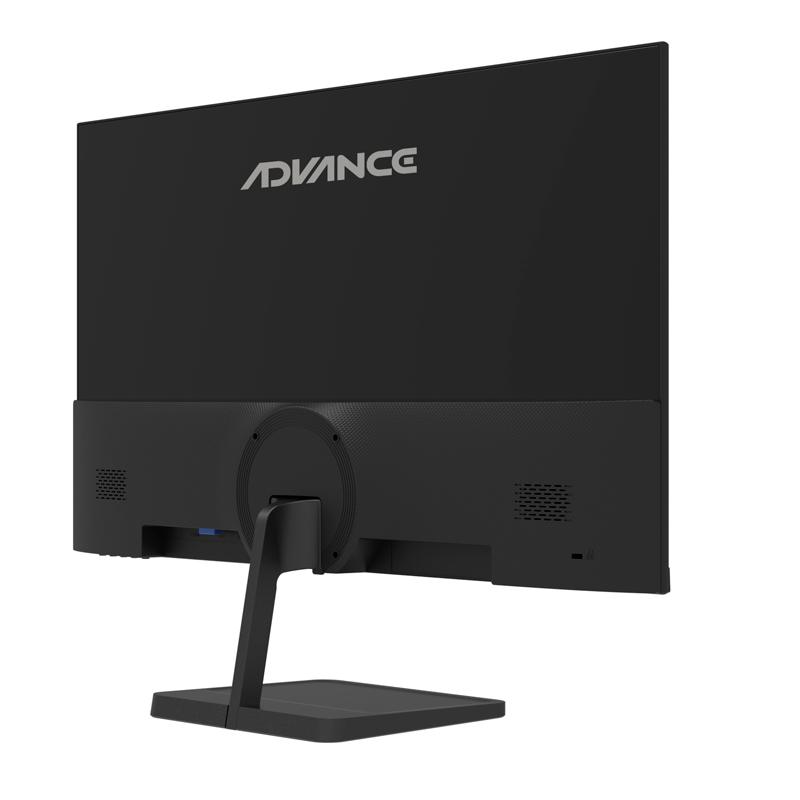 Vista 3 de Monitor Plano Advance ADV-2453S, 23.8" FHD IPS,120Hz, 1ms, HDMI, DP, VGA, Parlantes, Negro