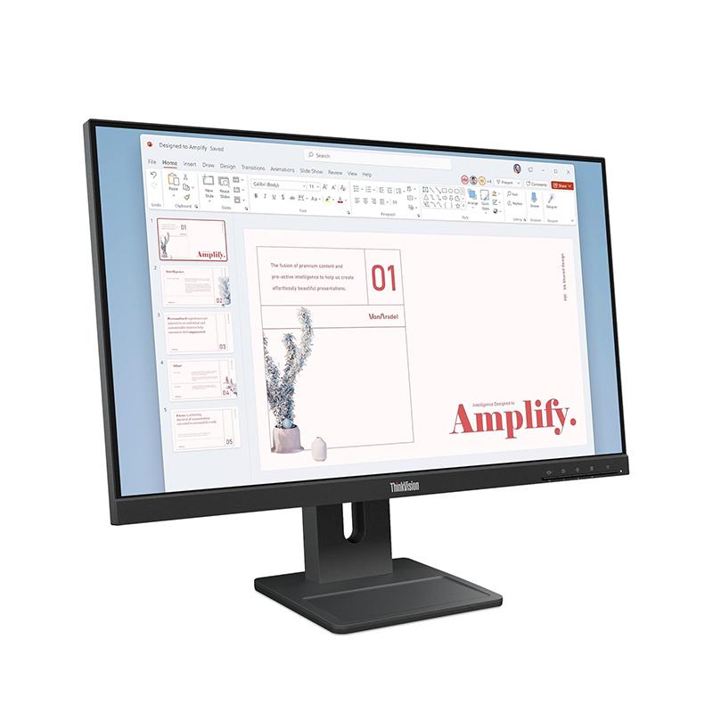 Vista 2 de Monitor Lenovo ThinkVision E24-40 23.8" FHD IPS con Parlantes