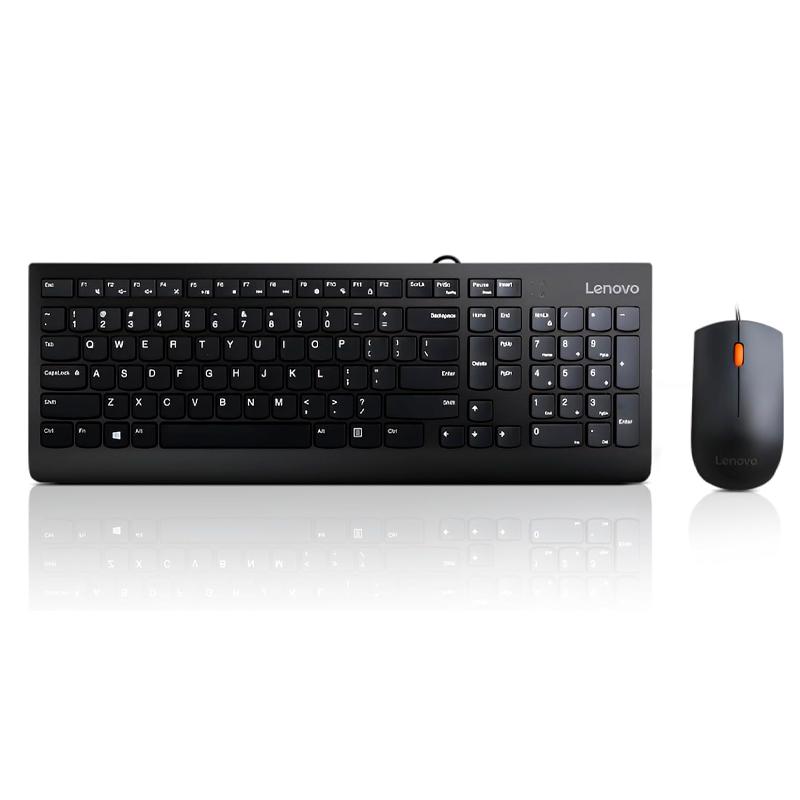 Kit Teclado y Mouse Lenovo 300 USB Negro