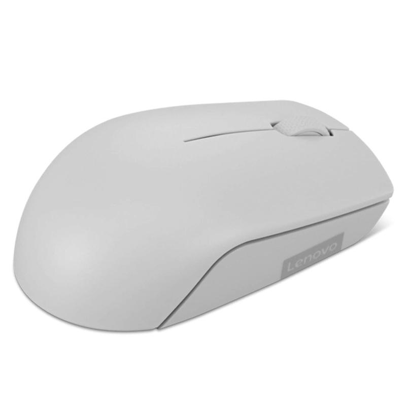 Vista 3 de Mouse Inalámbrico Compacto Lenovo 300 Gris Ártico